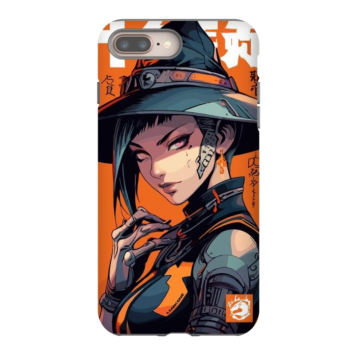 iPhone 7 plus StrongFit Orange Halloween Witch by LM2Kone