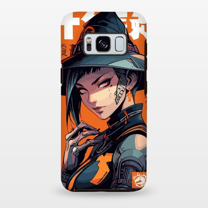 Galaxy S8 plus StrongFit Orange Halloween Witch by LM2Kone