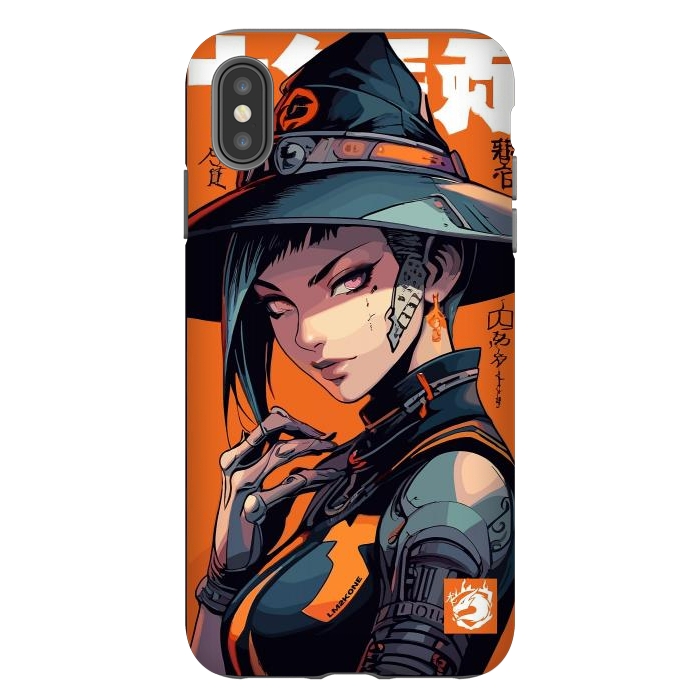 iPhone Xs Max StrongFit Orange Halloween Witch by LM2Kone