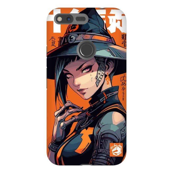 Pixel XL StrongFit Orange Halloween Witch by LM2Kone