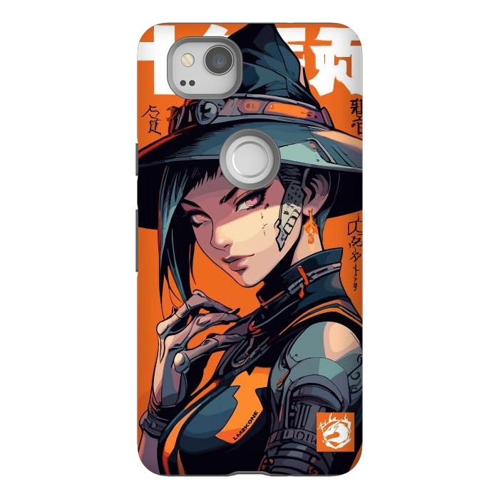 Pixel 2 StrongFit Orange Halloween Witch by LM2Kone