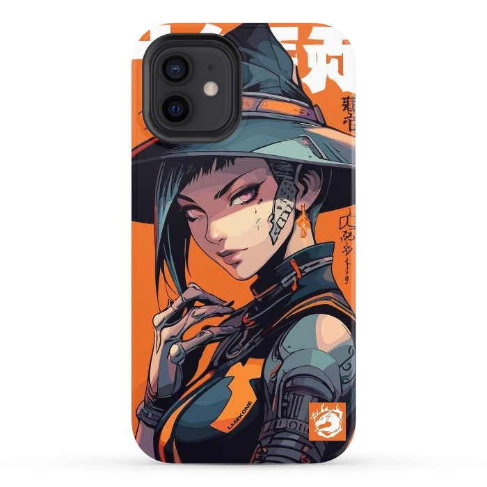 iPhone 12 StrongFit Orange Halloween Witch by LM2Kone