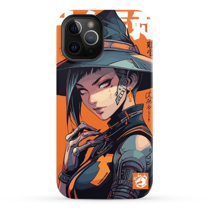 iPhone 12 Pro StrongFit Orange Halloween Witch by LM2Kone