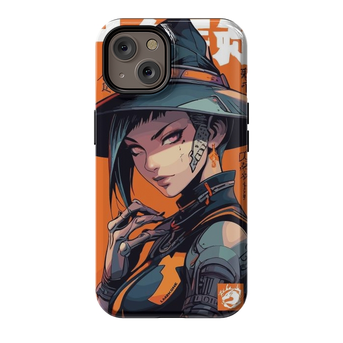 iPhone 14 StrongFit Orange Halloween Witch by LM2Kone