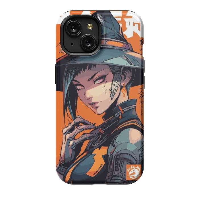 iPhone 15 StrongFit Orange Halloween Witch by LM2Kone