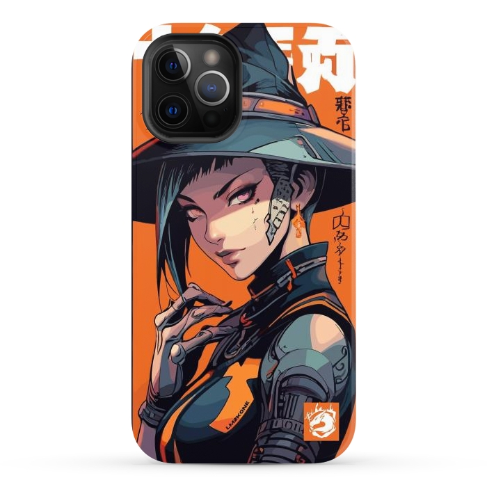 iPhone 12 Pro Max StrongFit Orange Halloween Witch by LM2Kone