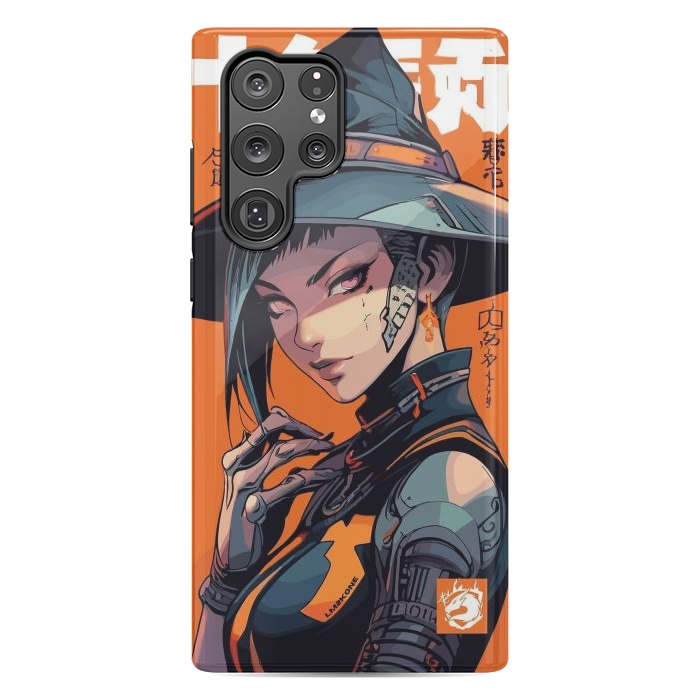 Galaxy S22 Ultra StrongFit Orange Halloween Witch by LM2Kone