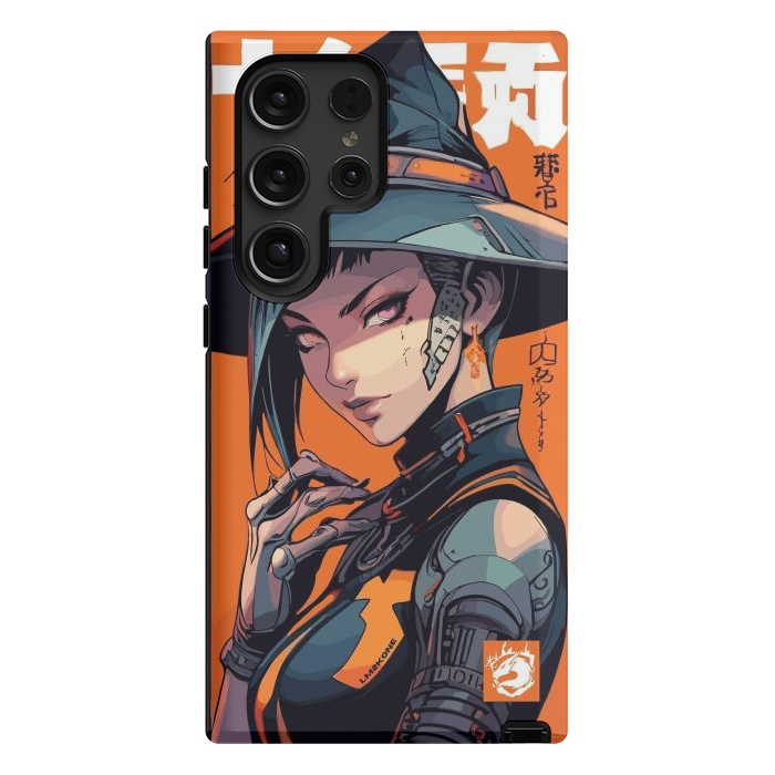 Galaxy S24 Ultra StrongFit Orange Halloween Witch by LM2Kone