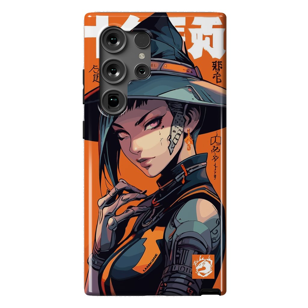 Galaxy S24 Ultra StrongFit Orange Halloween Witch by LM2Kone