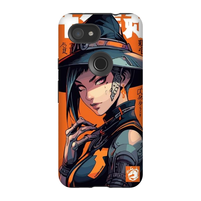 Pixel 3A StrongFit Orange Halloween Witch by LM2Kone