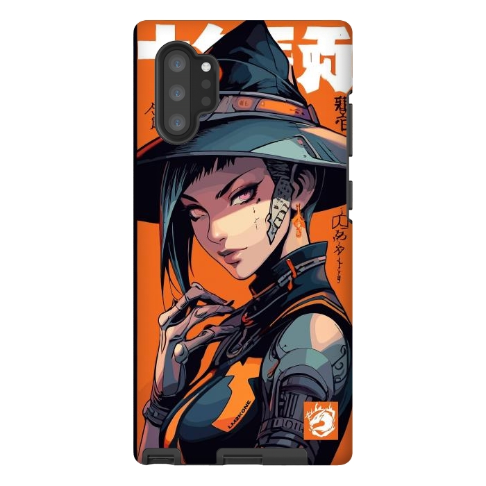 Galaxy Note 10 plus StrongFit Orange Halloween Witch by LM2Kone