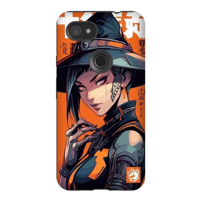 Pixel 3AXL StrongFit Orange Halloween Witch by LM2Kone