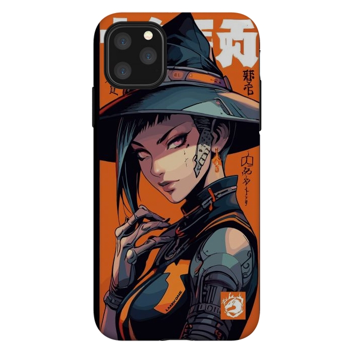 iPhone 11 Pro Max StrongFit Orange Halloween Witch by LM2Kone