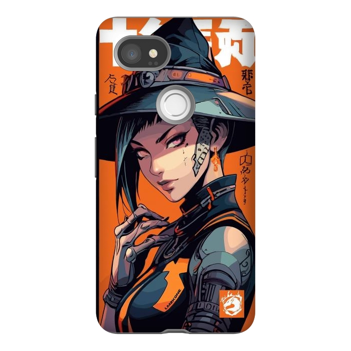 Pixel 2XL StrongFit Orange Halloween Witch by LM2Kone