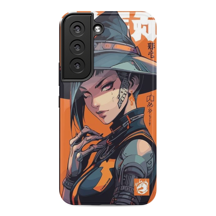 Galaxy S22 StrongFit Orange Halloween Witch by LM2Kone