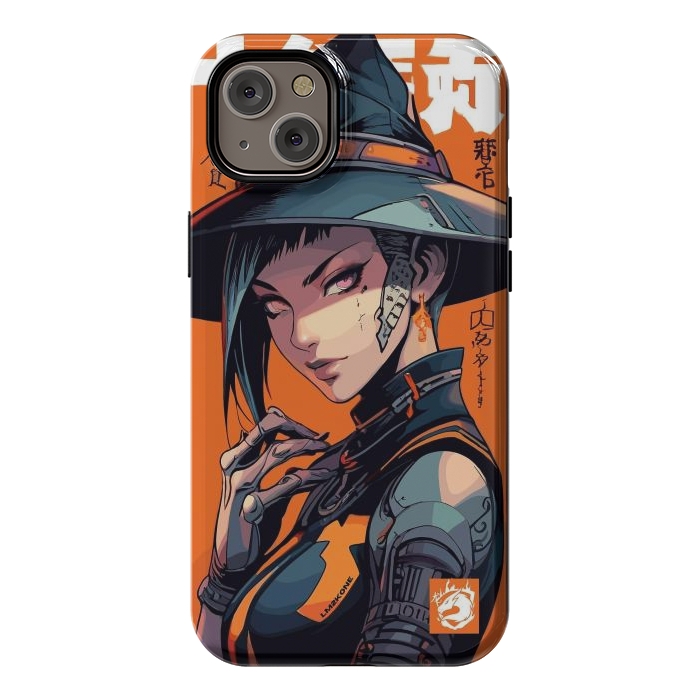 iPhone 14 Plus StrongFit Orange Halloween Witch by LM2Kone