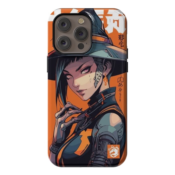 iPhone 14 Pro max StrongFit Orange Halloween Witch by LM2Kone