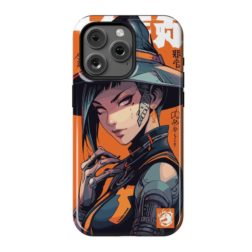 iPhone 15 Pro Max StrongFit Orange Halloween Witch by LM2Kone