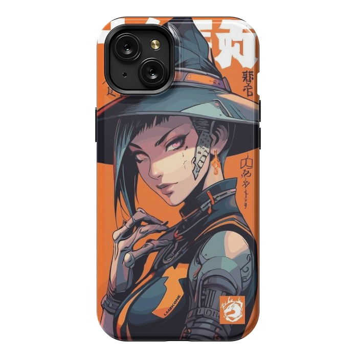 iPhone 15 Plus StrongFit Orange Halloween Witch by LM2Kone