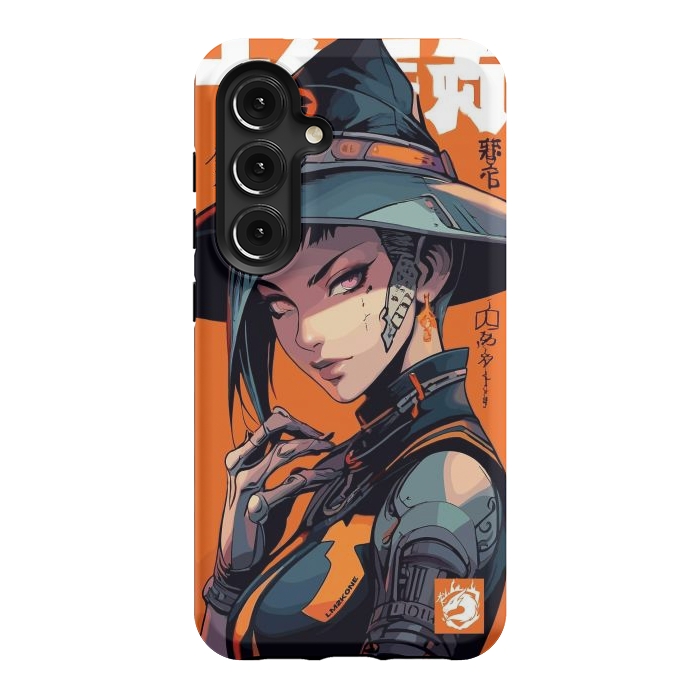 Galaxy S24 StrongFit Orange Halloween Witch by LM2Kone