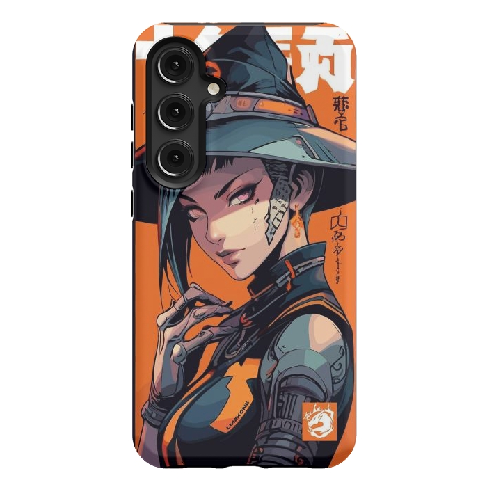 Galaxy S24 Plus StrongFit Orange Halloween Witch by LM2Kone