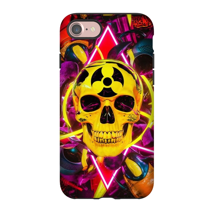 iPhone 7 StrongFit Radioactive Skull by JohnnyVillas