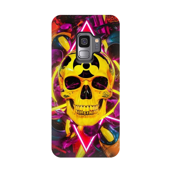 Galaxy S9 StrongFit Radioactive Skull by JohnnyVillas