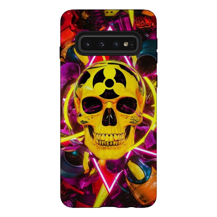 Galaxy S10 StrongFit Radioactive Skull by JohnnyVillas