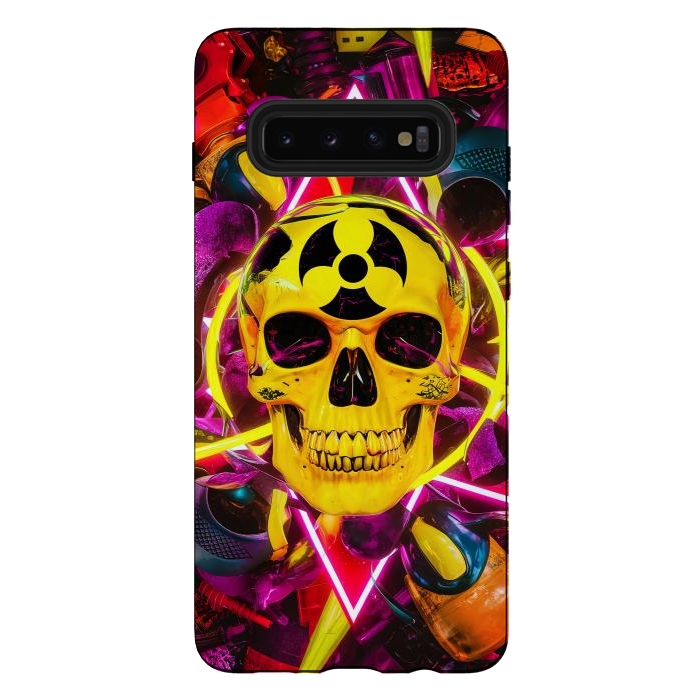 Galaxy S10 plus StrongFit Radioactive Skull by JohnnyVillas