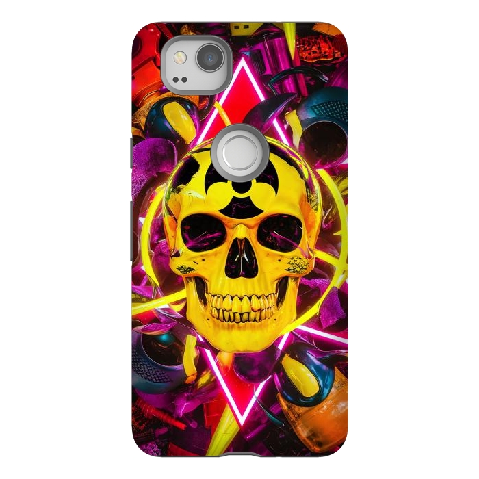 Pixel 2 StrongFit Radioactive Skull by JohnnyVillas