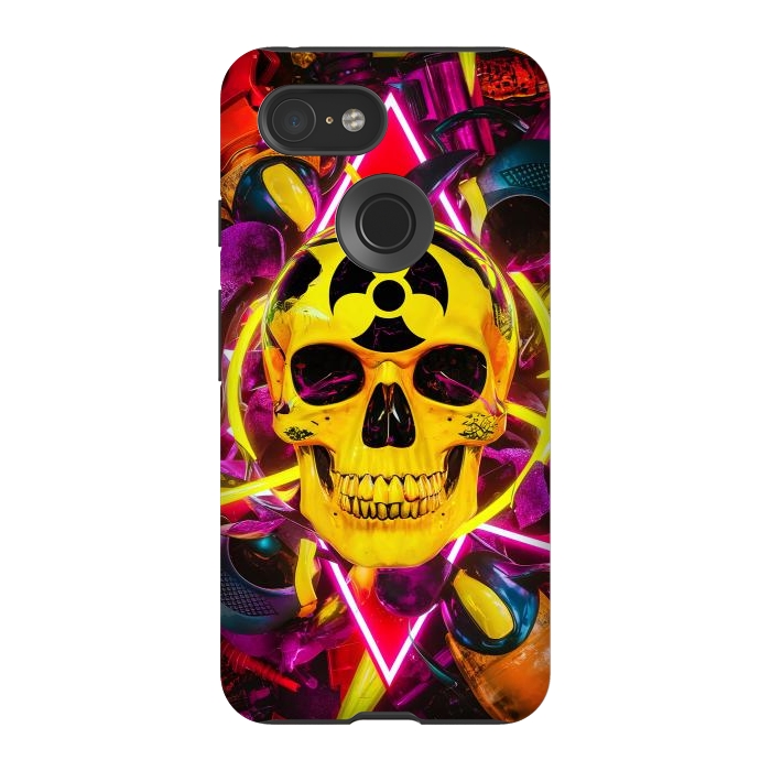 Pixel 3 StrongFit Radioactive Skull by JohnnyVillas