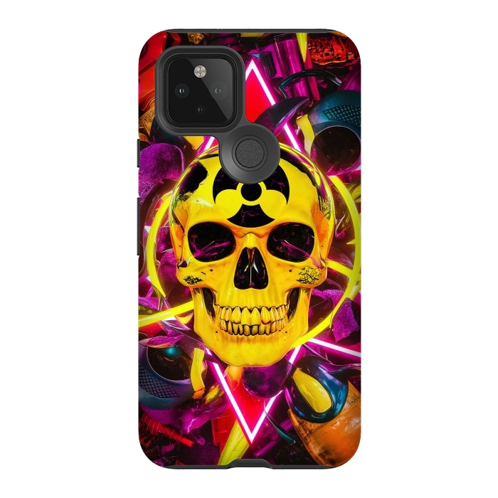 Pixel 5 StrongFit Radioactive Skull by JohnnyVillas