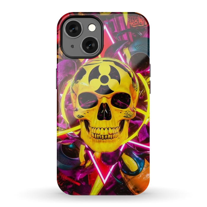 iPhone 13 StrongFit Radioactive Skull by JohnnyVillas