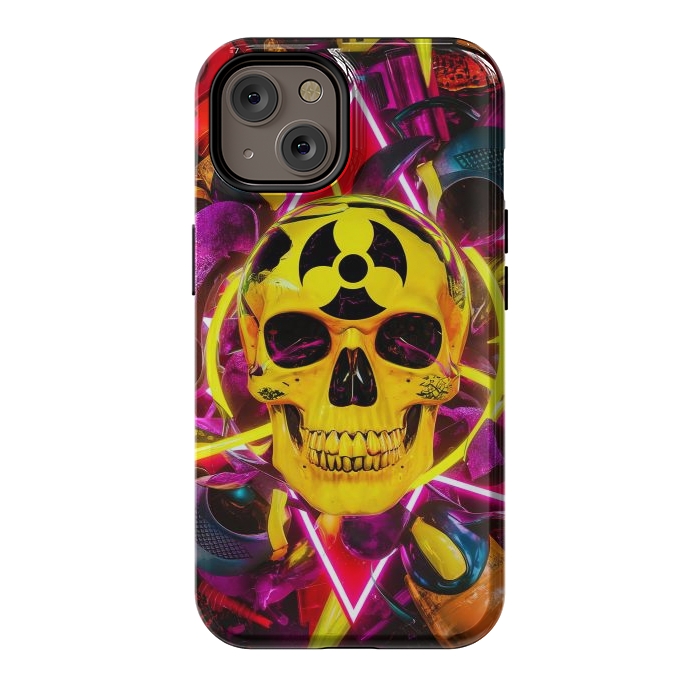 iPhone 14 StrongFit Radioactive Skull by JohnnyVillas