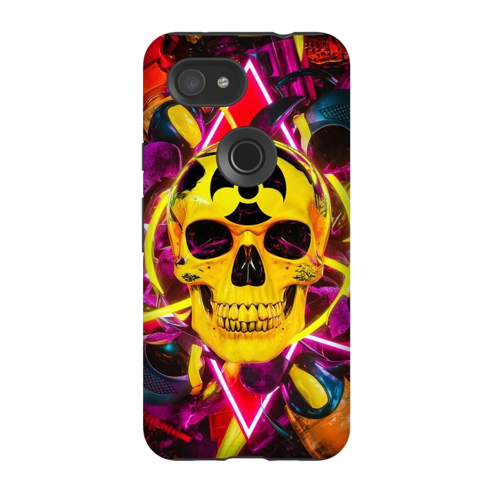 Pixel 3A StrongFit Radioactive Skull by JohnnyVillas