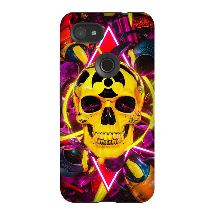 Pixel 3AXL StrongFit Radioactive Skull by JohnnyVillas