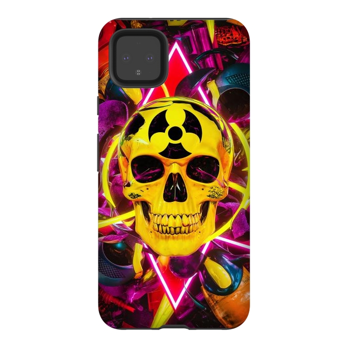 Pixel 4XL StrongFit Radioactive Skull by JohnnyVillas