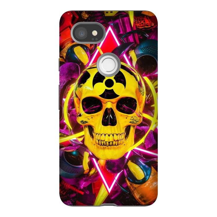 Pixel 2XL StrongFit Radioactive Skull by JohnnyVillas