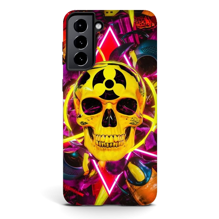 Galaxy S21 StrongFit Radioactive Skull by JohnnyVillas