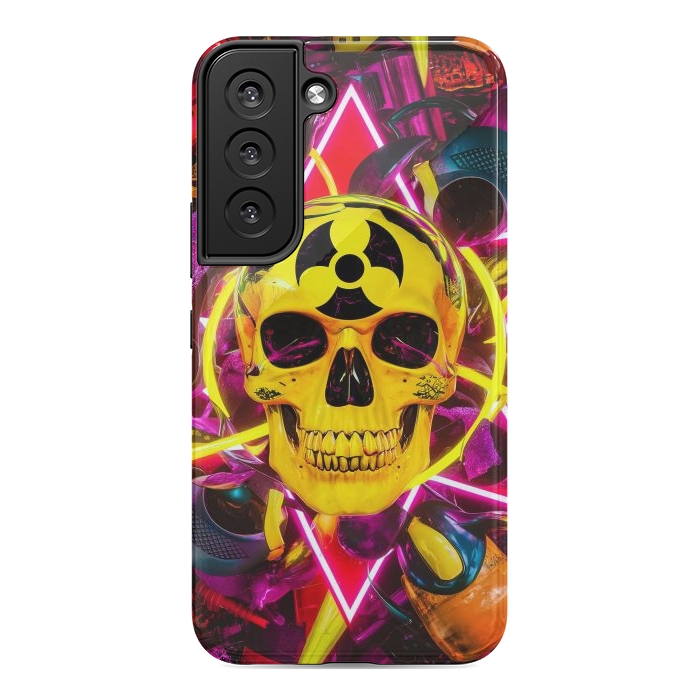 Galaxy S22 StrongFit Radioactive Skull by JohnnyVillas