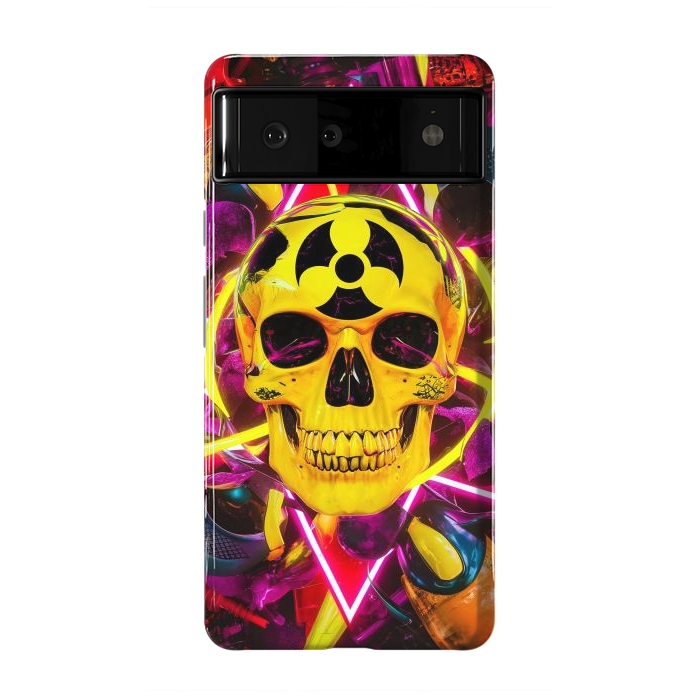 Pixel 6 StrongFit Radioactive Skull by JohnnyVillas