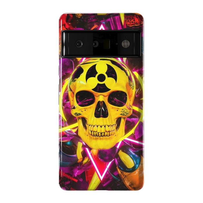 Pixel 6 Pro StrongFit Radioactive Skull by JohnnyVillas