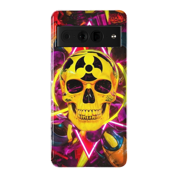 Pixel 7 Pro StrongFit Radioactive Skull by JohnnyVillas