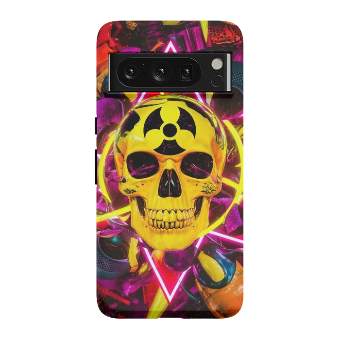 Pixel 8 Pro StrongFit Radioactive Skull by JohnnyVillas