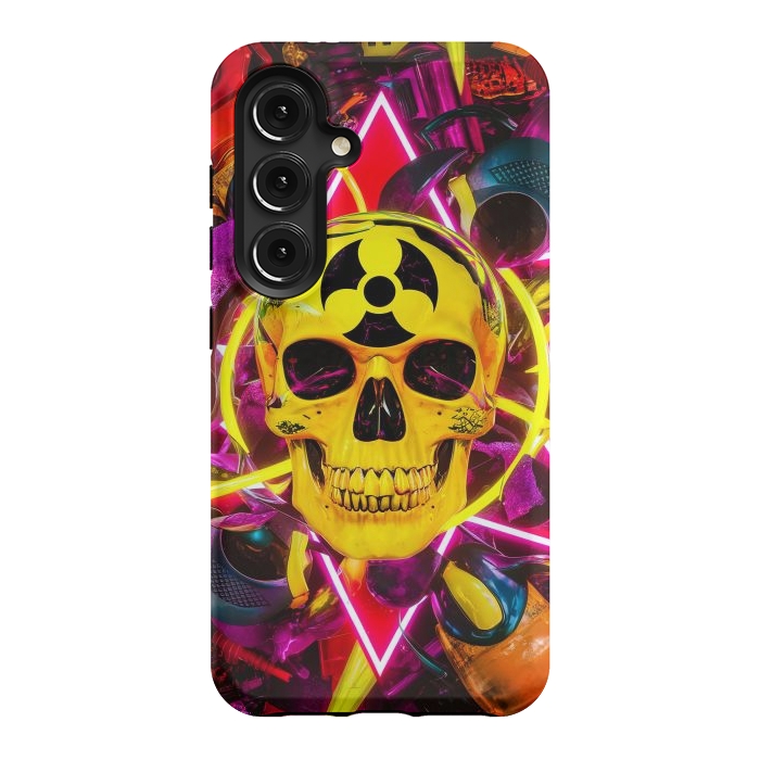 Galaxy S24 StrongFit Radioactive Skull by JohnnyVillas