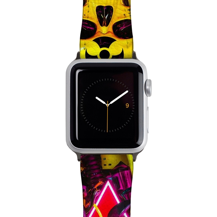 Watch 38mm / 40mm Strap PU leather Radioactive Skull by JohnnyVillas