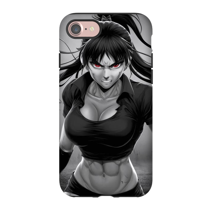 iPhone 7 StrongFit Angry Girl Anime by JohnnyVillas