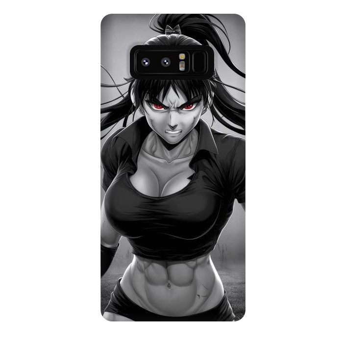 Galaxy Note 8 StrongFit Angry Girl Anime by JohnnyVillas