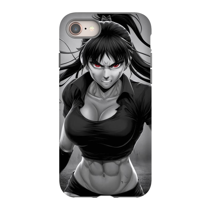 iPhone 8 StrongFit Angry Girl Anime by JohnnyVillas