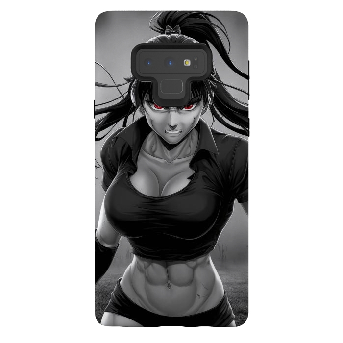 Galaxy Note 9 StrongFit Angry Girl Anime by JohnnyVillas